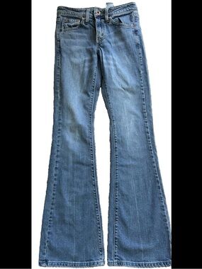 VTG Y2K Levi’s 534 JR. Flare “IRREGULAR” Jeans Sz 1L Denim Retro Skater Red Tab